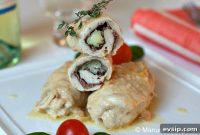 Chicken Involtini with Speck, Spinach & Creamy Stracchino Cheese