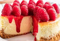 Silky Raspberry Cheesecake Recipe with Fresh Berry Glaze
