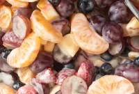 Creamy Fruit Salad with Honey-Yogurt Lime Dressing