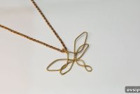 Handcrafted Wire Butterfly Pendant Necklace for Women