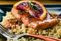 Cast Iron Seared Salmon in Blood Orange Sauce