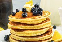 Fluffy Lemon Pancakes with Zesty Syrup Recipe
