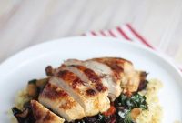 Garlic Chicken Stir-Fry with Sautéed Swiss Chard