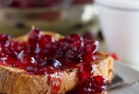 Coconut-Crusted Baked French Toast with Cranberry Syrup