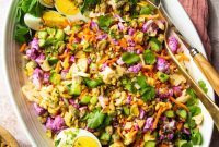Crunchy Cauliflower Rice Salad with Lemon Herb Vinaigrette