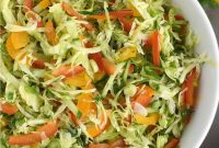 Crisp Cabbage and Bell Pepper Salad with Tangy Vinaigrette