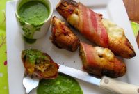 Crispy Baked Plantains with Bacon and Melted Cheese
