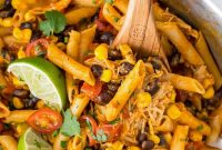 30-Minute One-Pot Chicken Enchilada Pasta Recipe