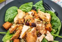 Autumn Harvest Salmon Bowl Recipe with Roasted Veggies