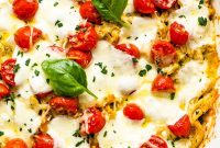 Caprese Chicken Bake with Tomatoes, Mozzarella and Basil