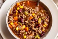 Hearty Ground Beef and Vegetable Soup Recipe for Winter Nights
