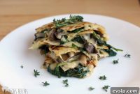 Smoked Gouda Spinach, Mushroom & Thyme Quesadillas