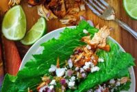 Quick Chicken Lettuce Wraps with Savory Asian Sauce