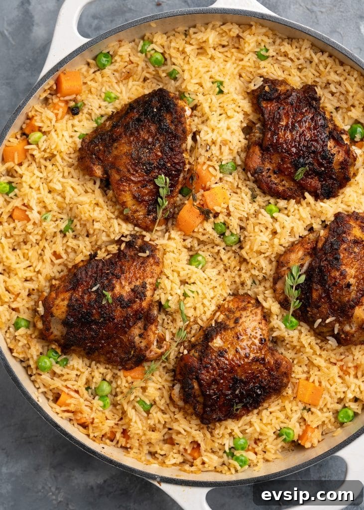 Oven baked chicken and rice