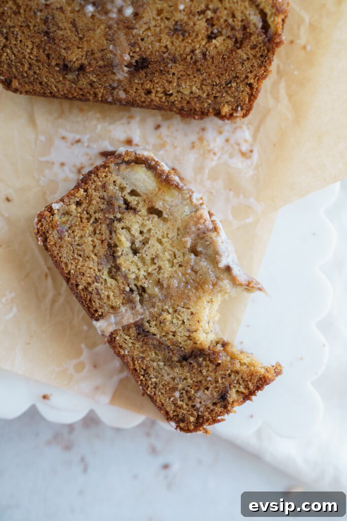 Brown Butter Cinnamon Swirl Banana Bread