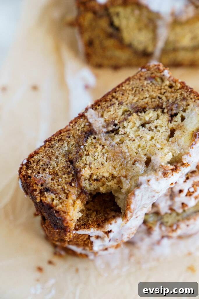 Brown Butter Cinnamon Swirl Banana Bread