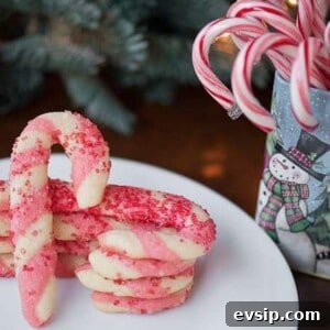 Peppermint Candy Cane Cookies are a festive and delicious holiday treat that are always a favorite at Christmas time.