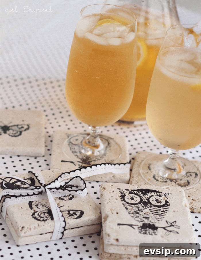 Turn Tiles into Coasters by Stamping them with Paint!