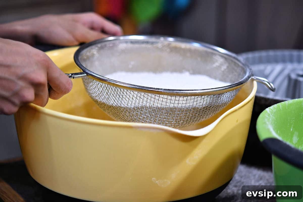 Almond Pound Cake Made Without Egg Yolks – Moist Recipe 5 sifting flour with a fine mesh strainer