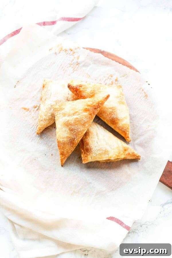 Looking for a sweet pastry dessert? Try these puff pastry apple turnovers. Made with homemade apple pie filling and done in less than 30 minutes.