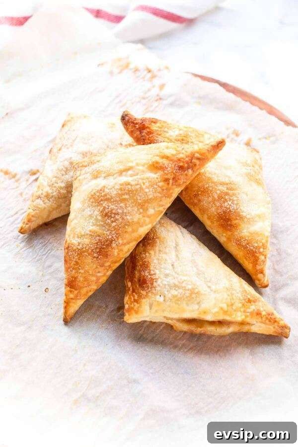 Looking for a sweet pastry dessert? Try these puff pastry apple turnovers. Made with homemade apple pie filling and done in less than 30 minutes.