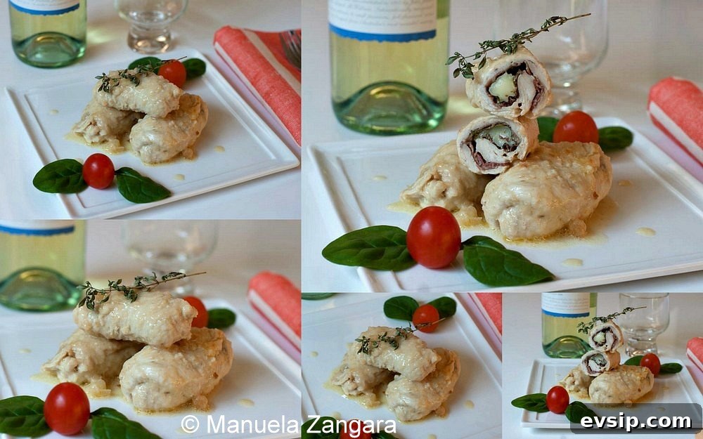 Chicken Involtini with Stracchino, Spinach and Speck Chicken Involtini with Stracchino, Spinach and Speck