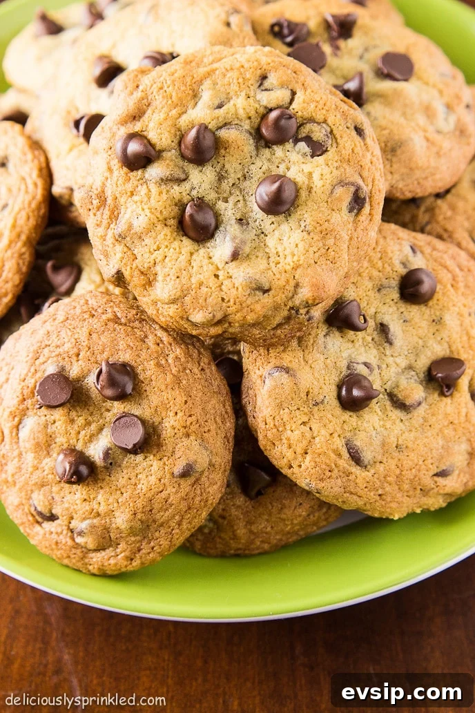 Classic Homemade Chocolate Chip Cookie Recipe You'll Love 2 homemade chocolate chip cookies plated