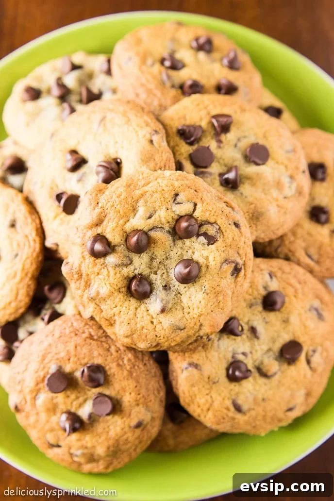 Classic Homemade Chocolate Chip Cookie Recipe You'll Love 5 pile of homemade chocolate chip cookies
