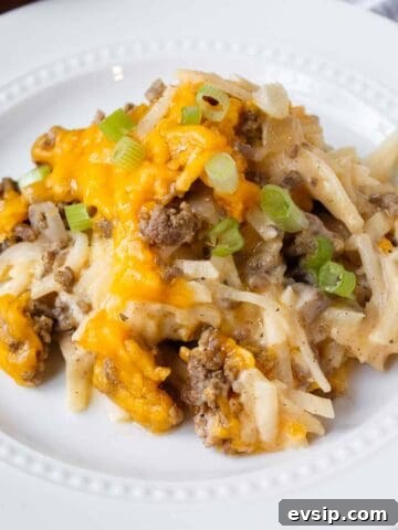 Crockpot Hamburger Hashbrown Casserole
