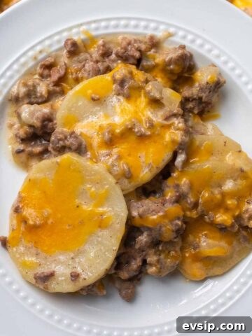 Crockpot Hamburger Potato Casserole