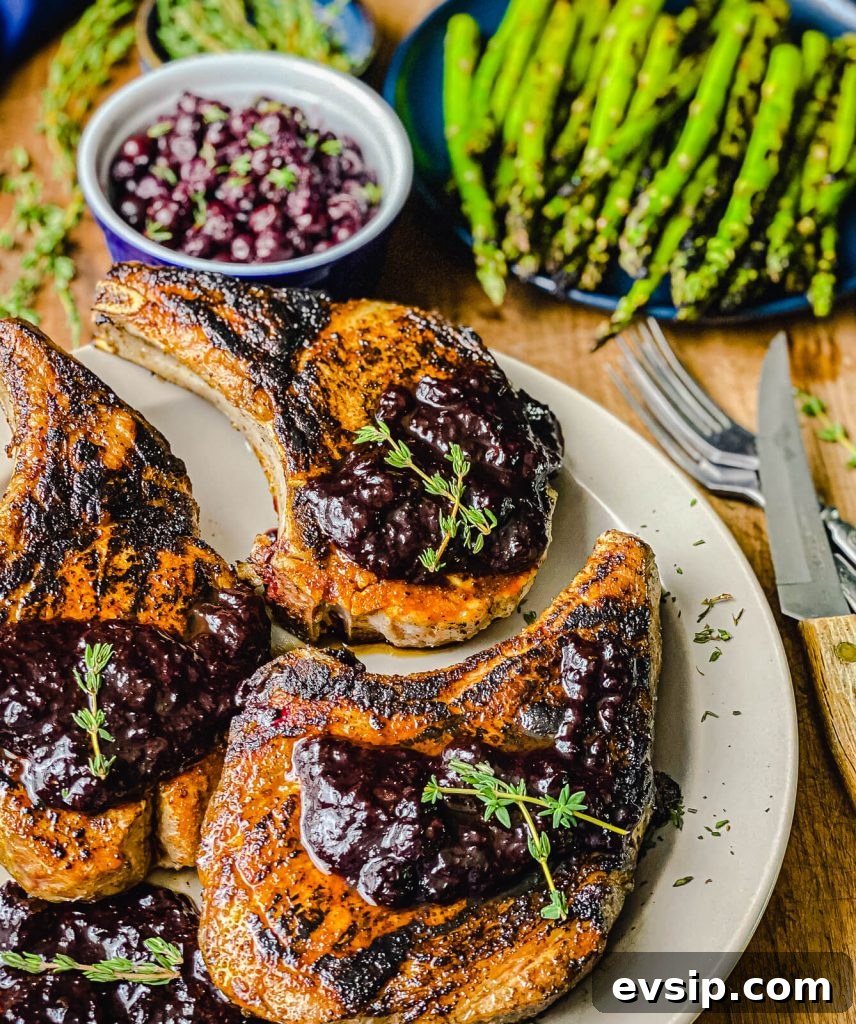 Pan-Seared Pork Chops with Rustic Sun-Dried Tomato Sauce 4 Blueberry Chipotle Pork Chops