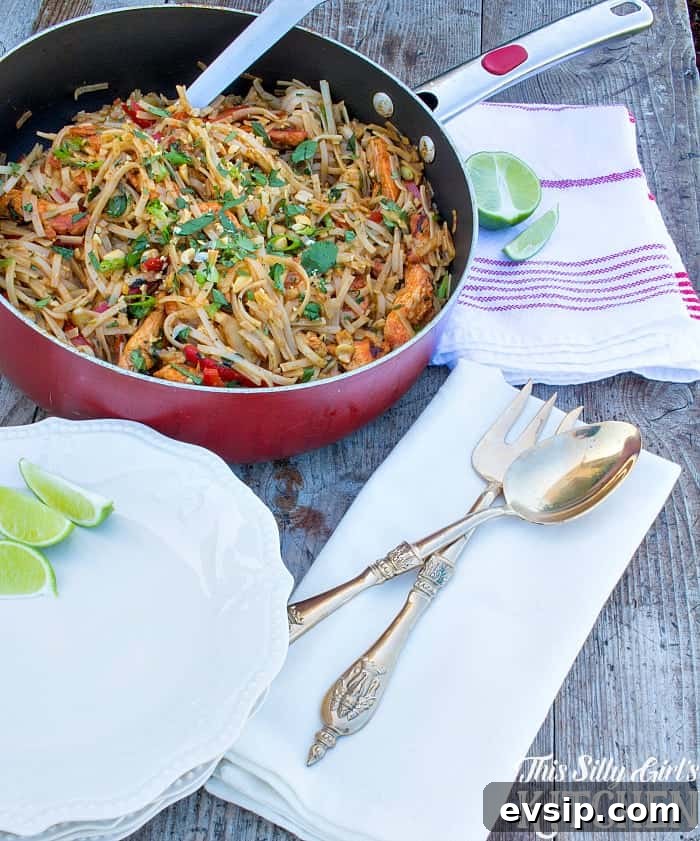 Plated Skinny Chicken Pad Thai