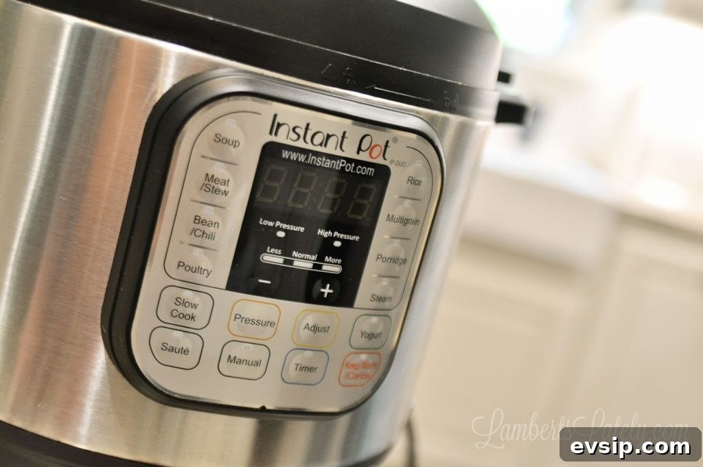 front of an instant pot.