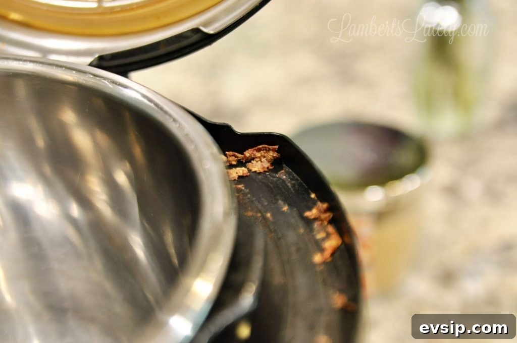 gunk in the inner edge of an instant pot.