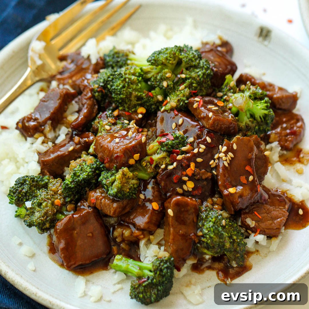 This skillet beef and broccoli is an easy 25-minute dinner made in one pan.