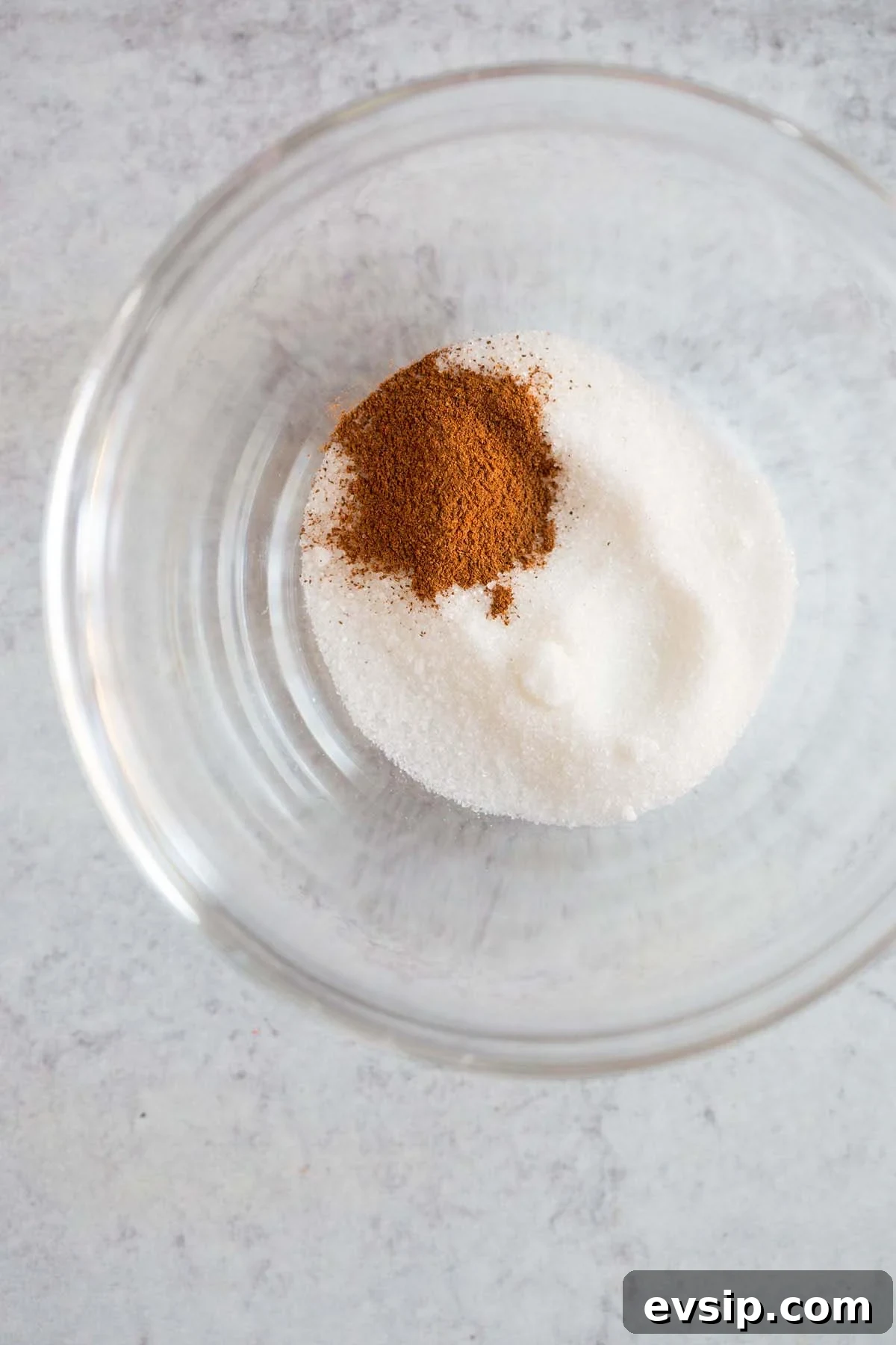 Cinnamon and sugar in a bowl