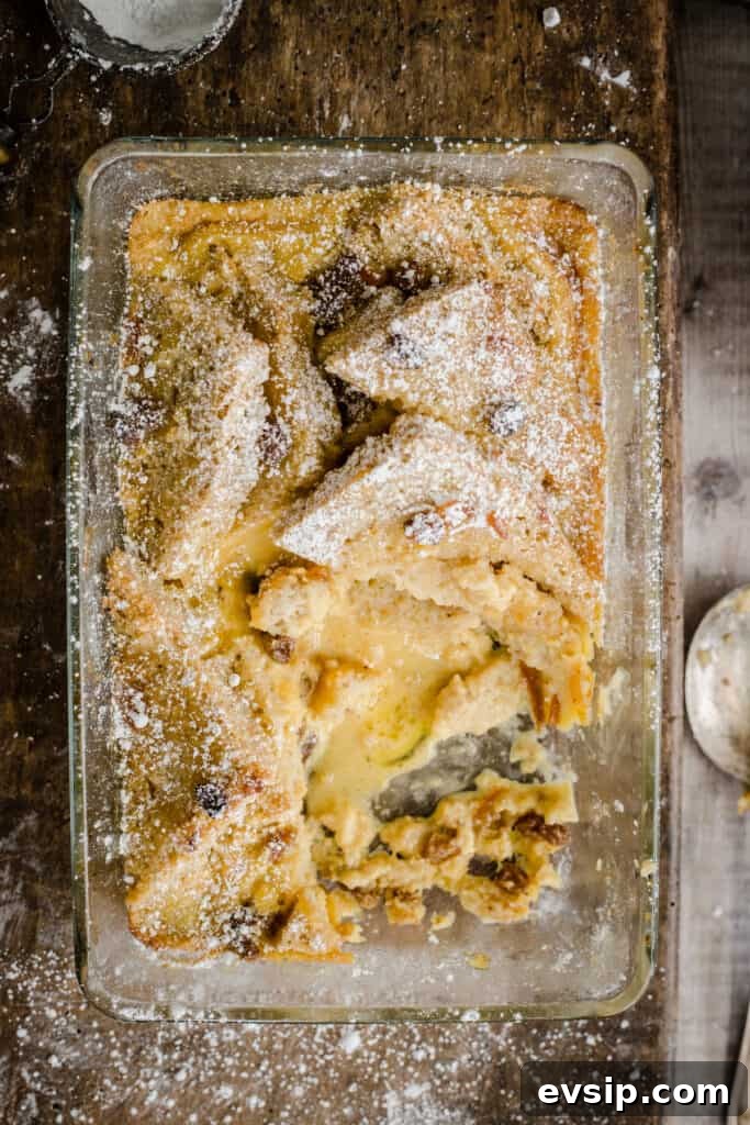 Gluten-Free Bread and Butter Pudding Recipe — Cozy Dessert Guide 2 bread and butter pudding in a serving dish with a portion removed