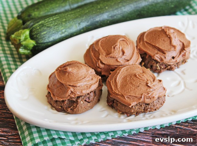 Chocolate Frosted Zucchini Cookies!