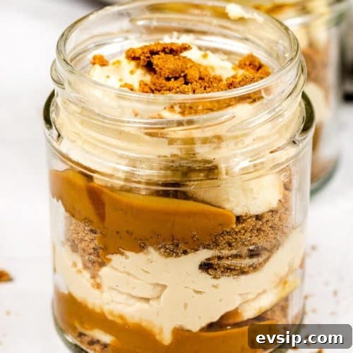 Biscoff Banoffee Pie Cups Recipe — No-Bake Dessert Cups 6 Two biscoff banoffee pie jars.