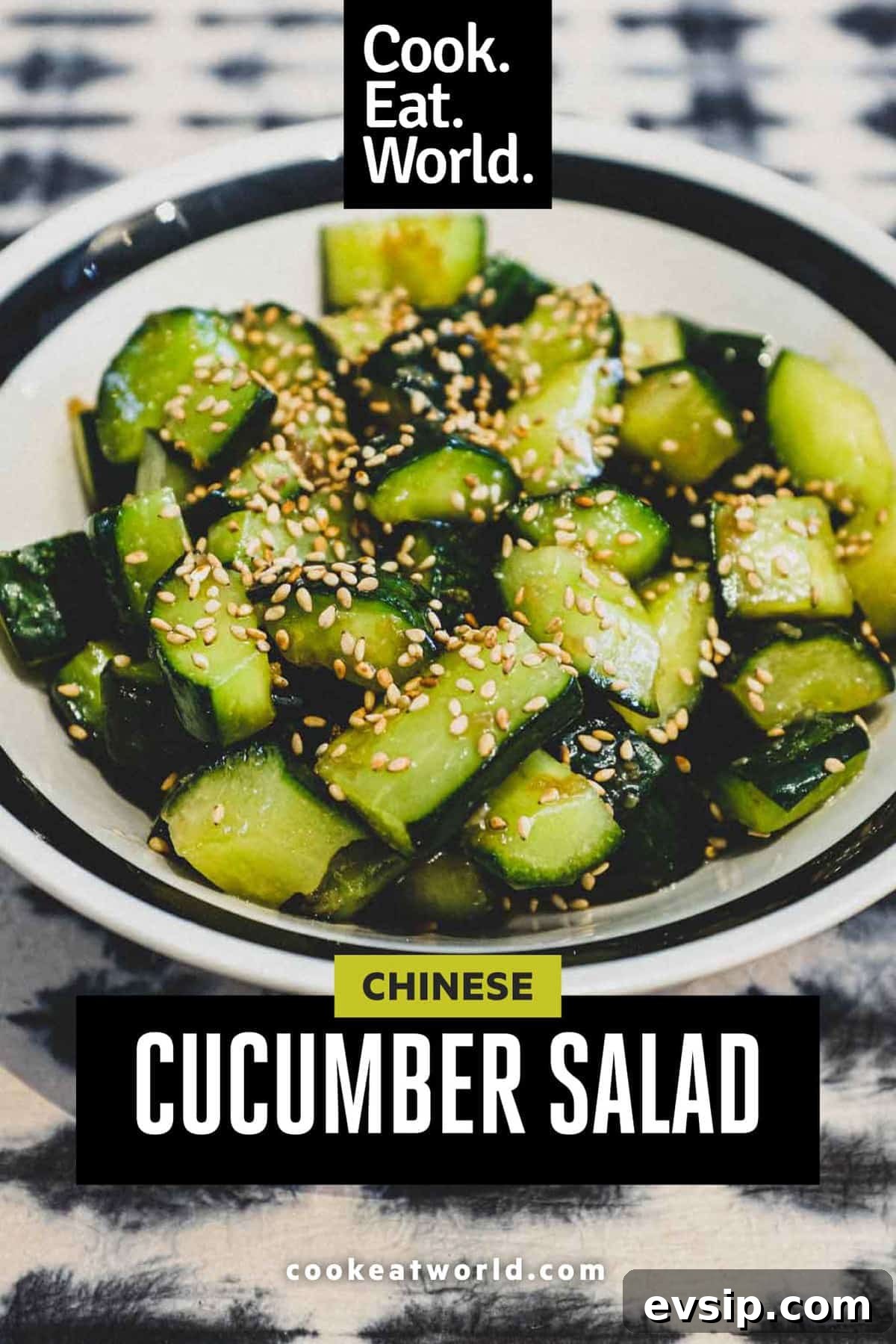 A small bowl of Chinese style smashed cucumbers