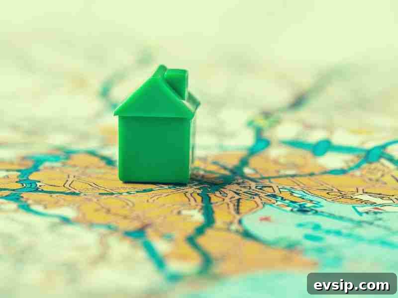 Green monopoly house on old map