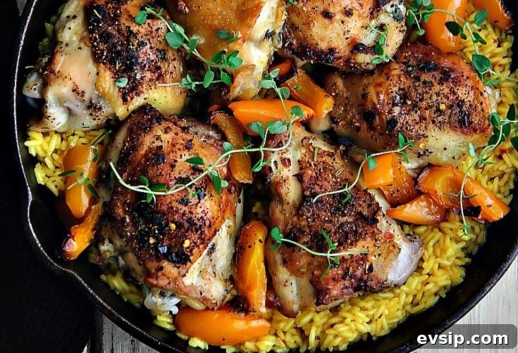 Spanish Chicken over Saffron Rice
