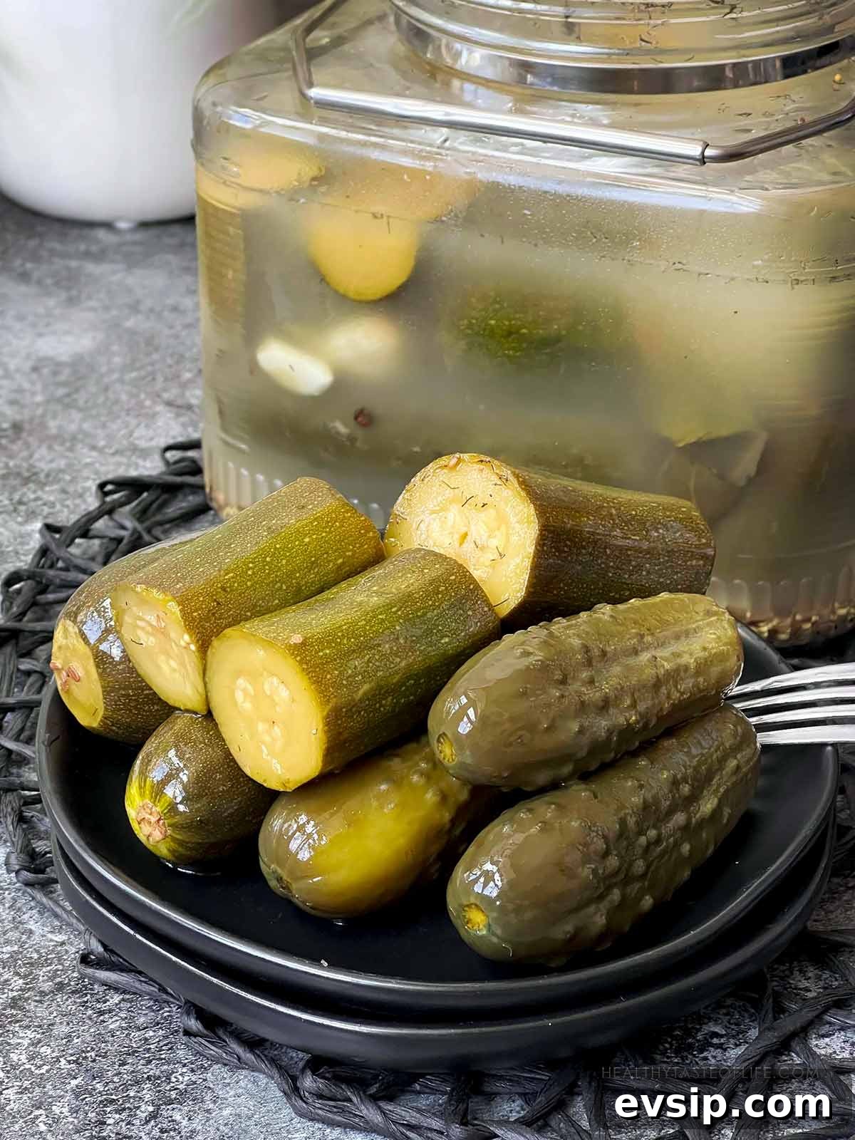 How to Ferment Zucchini and Cucumbers at Home 3 fermented zucchini in cucumbers pickled