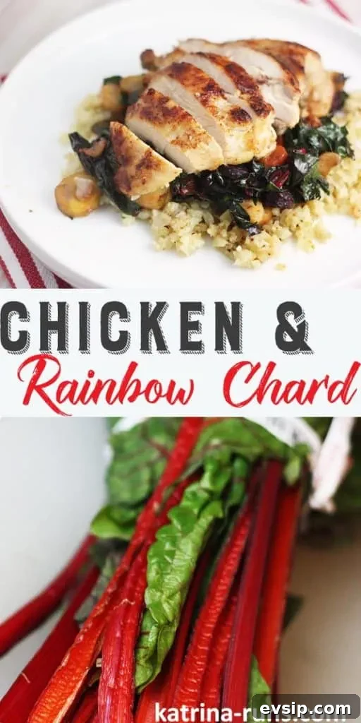 Chicken and Rainbow Chard is a perfect easy meal that is Whole30 compliant! 