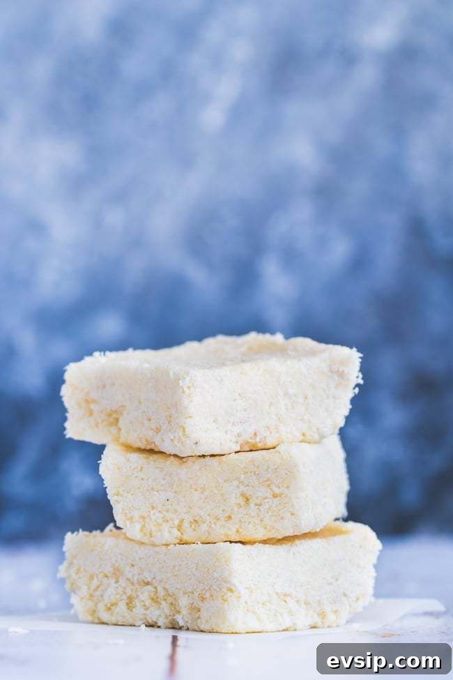 3-Ingredient Keto Coconut Slice Dessert Recipe 4 keto coconut slice