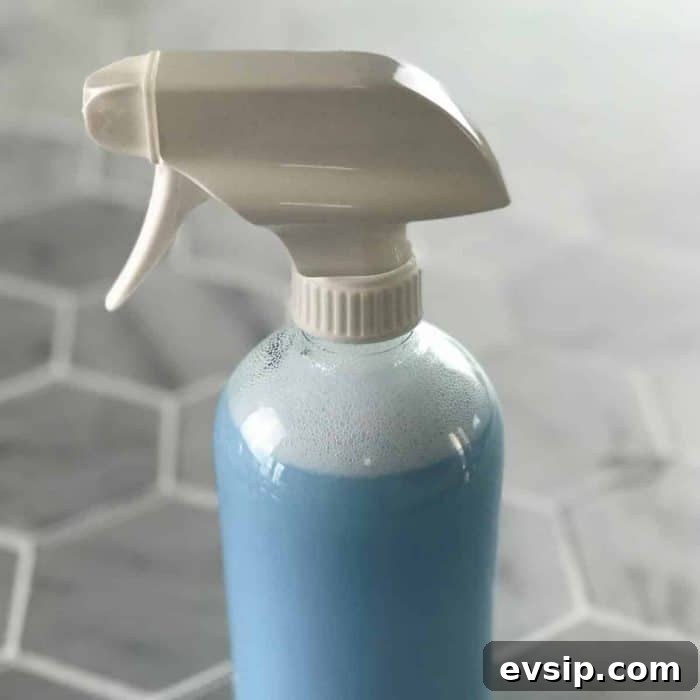 Mix and label the homemade cleaner