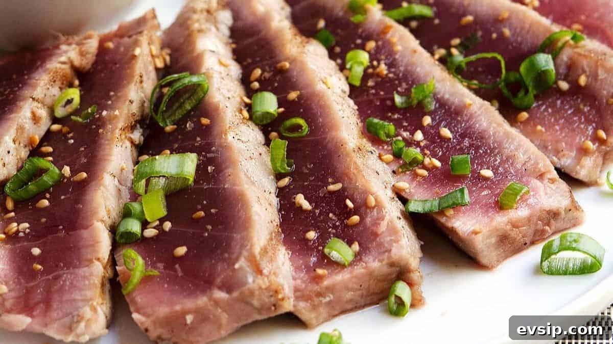grilled tuna steaks served