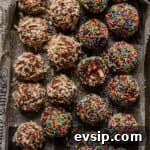 unbaked Israeli chocolate balls.