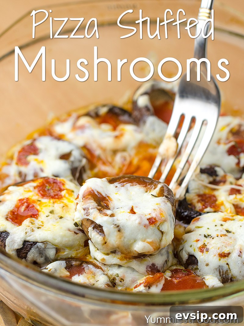 Pizza-Stuffed Mushrooms: Cheesy Mini Pizza Bites Recipe 2 Pizza Stuffed Mushrooms