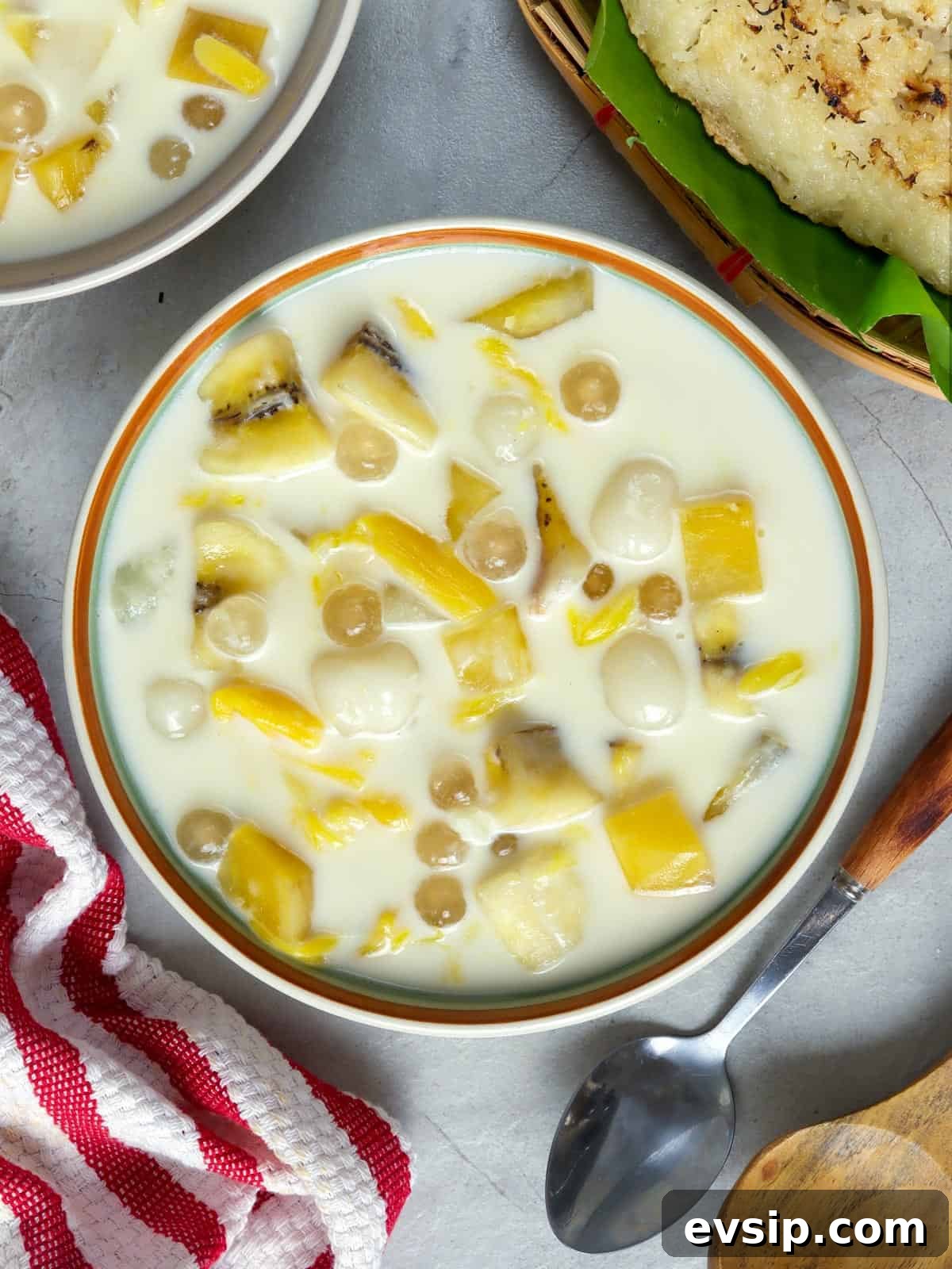 ginataang halo-halo in a bowl